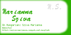 marianna sziva business card